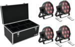 EUROLITE Set 4x LED SLS-7 HCL Floor + Case TDV-1