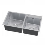  Acél mosogatótálca Nero Italia 78 x 43 cm + szárítókosár + szifon (inox)