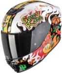 Scorpion Cască de motocicletă Scorpion EXO-JNR Air Yucatan pentru copii, alb-portocaliu-negru (SCRP120-539-390)