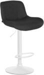 PAAL Solon állítható magasságú bárszék trombitatalp matt fehér-fekete szövet 326117