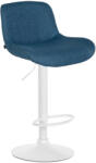 PAAL Solon állítható magasságú bárszék trombitatalp matt fehér-kék szövet 326114