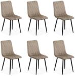 Chairs ON Set 6 scaune de bucătărie din catifea BUC 209 Bej