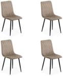 Chairs ON Set 4 scaune de bucătărie din catifea BUC 209 Bej