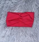  Pamut csavart egyszínű rugalmas fejpánt - Korall