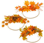  Őszi dekoráció - koszorú / kopogtató - 24 cm - 3 féle 59041 (59041)