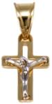 Ékszershop Bicolor pici arany kereszt medál (1325761)