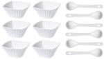 Excellent Houseware 4home Set de boluri de porțelan Heart, 12 buc Castron