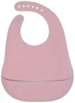  Szilikon Baba előke ételfogó zsebbel rózsaszín