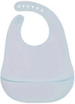  Szilikon Baba előke ételfogó zsebbel kék