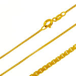 Argento-ekszer Aranyozott ezüst lánc - Maglina minta, vastagsága 1 mm (15331)
