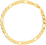 Argento-ekszer Aranyozott ezüst karkötő - Figaruchi minta, szélessége 5 mm (I5335)