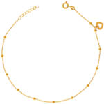 Argento-ekszer Arany bokalánc - szív, golyók, hossza 23 - 25 cm (9A031)