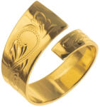 Argento-ekszer Aranyozott ezüst gyűrű - kézi gravírozással (72887)