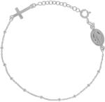 Argento-ekszer Ezüst karkötő rózsafüzér - 1 tized, kereszt, Csodás érem, hossza 17 - 20 cm (91795)