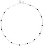 Argento-ekszer Ezüst bokalánc - golyó, fekete golyó alakú cirkóniák (91956)