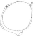 Argento-ekszer Ezüst bokalánc - végtelen, golyó, hossza 22 - 26 cm (91463)