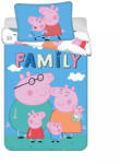  Peppa malac Big Pig Family gyerek, ovis ágyneműhuzat 100×135cm, 40×60 cm (JFK128405) - oliviashop