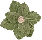 Valex Decor Bársony mikulásvirág dekor pick ⌀ 14cm, 15cm magas - Zöld (PE047-03)