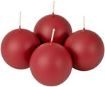 Valex Decor Adventi gömb gyertya készlet 8cm - Matt bordó (MTS-91)