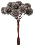 Valex Decor Cukros bogyós dekor pick ⌀ 1.6 cm, 12 szál, 10 cm magas - Fekete (PE003-03)