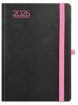 TopTimer Naptár, tervező, B6, heti, TOPTIMER, "Nero", fekete-pink (26T012N-00E)