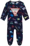 Guess Ромпър в тъмно син цвят за момче с много цветни детайли Guess