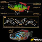Biwaa SWIMBAIT SEVEN SECTION S5 13cm 34gr 15 Sunfish