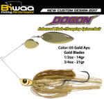 Biwaa SPINNERBAIT DOGON 3/4oz 21gr 05 Gold Ayu-Gold Blades