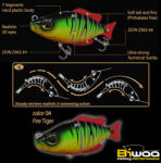 Biwaa SWIMBAIT SEVEN SECTION S5 13cm 34gr 04 Fire Tiger