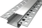 LED Solution Profil LED pentru montaj încastrat în gips-carton V18 Profil + Difuzor lăptos pentru fixare cu clips 1m