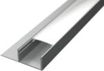 LED Solution Profil încastrat pentru benzi LED V30 Profil + Difuzor lăptos pentru fixare cu clips 1m
