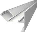 LED Solution Profil LED pentru montaj încastrat în gips-carton V15 alb Profil + Difuzor lăptos pentru fixare cu clips 1m