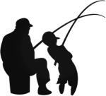 Stickify Apja fia horgászik matrica