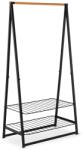 Brabantia Linn Clothes Rack Large ruhatartó állvány. 995x1900x570mm nagy méret. 2db állítható magasságú rácsos polc. bambusz rúd. acél váz. fekete - 118241 (118241) Vasaló