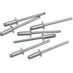TOYA Set 50 pop nituri din aluminiu, Vorel 70490, lungime 9.6 mm, diametru 4.8 mm