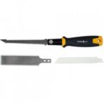 TOYA Fierastrau cu panze mixte, 125-140 mm, maner plastic, tais reversibil Fierastrau