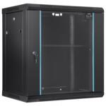 VEVOR Cabinet metalic / Rack 19'', Vevor 12U, usa din sticla, 640 x 450 x 600 mm, Montare pe perete