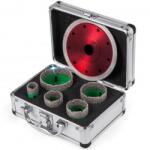 VivaTechnix Set 5 carote diamantate si 1 disc taiere pentru gresie, 22-65 mm, prindere M14, umed sau uscat - sculeunelteaccesorii - 288,00 RON
