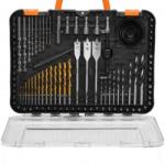 Strend Pro Set 100 burghie, biti, carote, HSS, Cr-V, cutie transport, etichete clare pentru organizare Burghiu