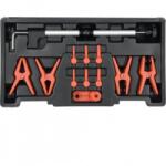 TOYA Set de cleme pentru furtunuri metalice si flexibile, 12 piese Cleste