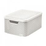 Strend Pro Cutie depozitare cu capac Curver STYLE2, alb, 38x29x17 cm
