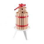 VivaTechnix Presa mica pentru struguri si fructe moi, Capacitate 6 l, Otel/Lemn fag, 430x290x575 mm