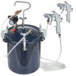 VivaTechnix Set de vopsit cu rezervor sub presiune, 10 l, 4.1 Bar, 2 x duze 1.5 mm si 4 mm, 170-250 l/min, Manometru, 2 x pistoale