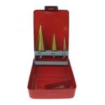 Strend Pro Set 3 burghie in trepte Strend Pro SS421, 4-12, 4-20, 4-32 mm, TiN, HSS 4241 Burghiu