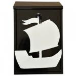VivaTechnix Cutie postala Vivatechnix Boat KRO-1231, otel, 400x250x100mm, Negru/Alb, 2 chei