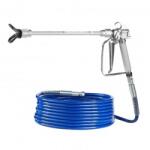 OMS Pistol si furtun pentru vopsit, 15.2 m, 248 Bar, 5 x duze 211, 315, 417, 517, 623, Tije prelungitoare 30, 50, 60 cm, Otel/Aluminiu