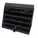 VivaTechnix Organizator pentru burghie metal, Vivatechnix VMD-1043, 35x20xH29cm, 20 compartimente, capac transparent cu cheie