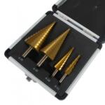 BASS Set 4 burghie in trepte pentru metal Bass BS-1642, dimensiune 4-39 mm, HSS Burghiu