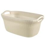 Strend Pro Coș rufe, impletit, Curver KNIT 40L, Alb, 40x39x33 cm