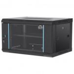 VEVOR Cabinet metalic / Rack 19'', Vevor 6U, usa din sticla, 350 x 450 x 600 mm, Montare pe pardoseala
